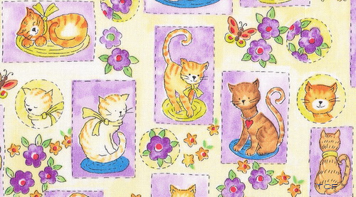 Nine Lives Cats Kitties Patches Lilac